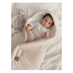 BILSTOLPOSE LIN DOBBELTSIDIG - White &amp; Powder Rose