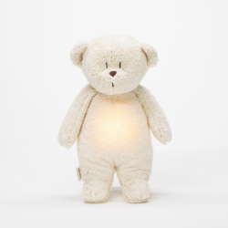 2.0 MOONIE FRIEND ORGANIC POLAR NATUR Sovebamse med lyd og nattlampe