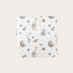 2-pack SWADDLE MUSSELIN / GULPEKLUT - SPACE TEDDY