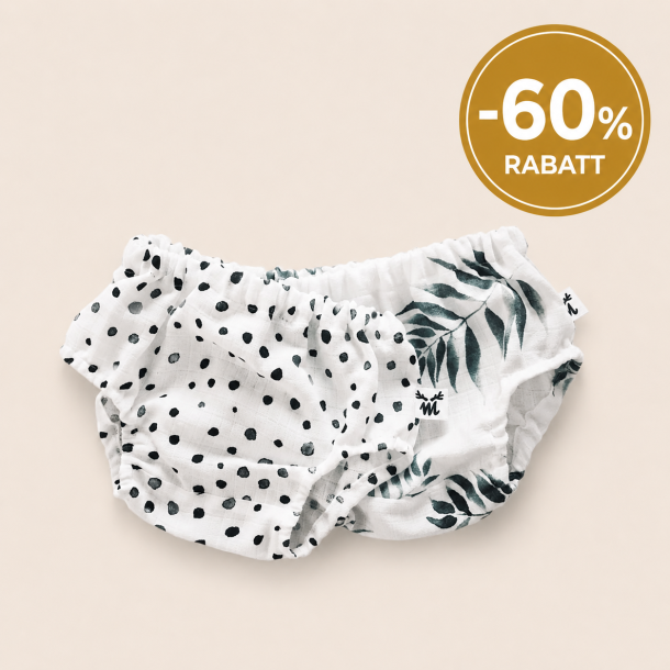 2pk BLOOMERS DOTS&PALMS