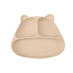 MOMBELLA Panda tallerken med sugekopp - SAND