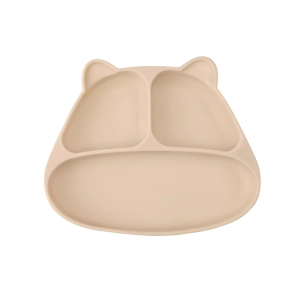 MOMBELLA Panda tallerken med sugekopp - SAND