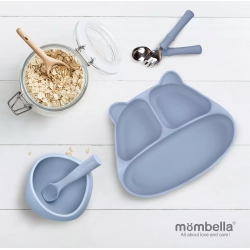 MOMBELLA Panda tallerken med sugekopp -  bl