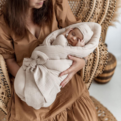 Musselin Sovepose (Babywrap) &amp; Babydyne 2i1 - OLD PINK