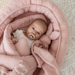 Musselin Sovepose (Babywrap) &amp; Babydyne 2i1 - OLD PINK