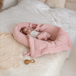 Musselin Sovepose (Babywrap) &amp; Babydyne 2i1 - OLD PINK