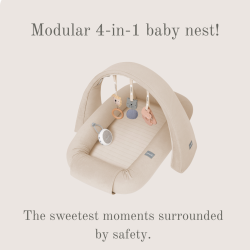 SLEEPEE MODULAR BABYNEST 4in1 Babynest+Sengekant+Babygym+WhiteNoiseLydmodul
