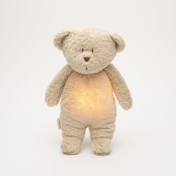 2.0 MOONIE FRIEND ORGANIC POLAR NATUR Sovebamse med lyd og nattlampe
