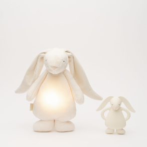 MOONIE PAKKEPRIS KANIN med lyd og lys + Biteleke CREAM