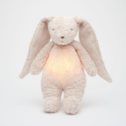MOONIE KANIN 2.0 ORGANIC ROSA Sovebamse med lyd og lys