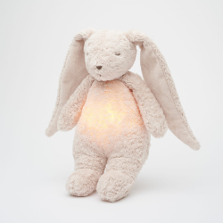 MOONIE KANIN 2.0 ORGANIC ROSA Sovebamse med lyd og lys