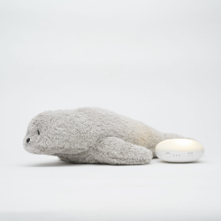 MOONIE SEL  2.0 ORGANIC GRAY Sovebamse med lyd og lys