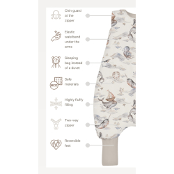 SOVEPOSE/NATTPOSE MED BEN 12-36mnd MUSSELIN GREY