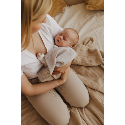 2-pack SWADDLE MUSSELIN / GULPEKLUT GREY/PINK 75x75cm