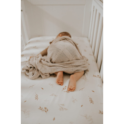 Laken til sprinkelseng 60x120cm Mantulien BEIGE