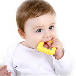 Mombella Geometric BITELEKE Geometry Sensory Lion Teether - Yellow