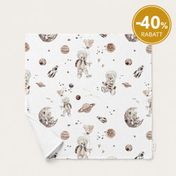 2-pack SWADDLE MUSSELIN / GULPEKLUT - SPACE TEDDY