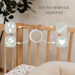 SLEEPEE MODULAR BABYNEST 4in1 Babynest+Sengekant+Babygym+WhiteNoiseLydmodul