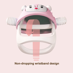 BITELEKE Reindeer PINK, Smily Mia Buddy Never Drop Silicone Baby Teething Toy 