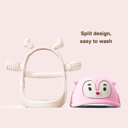 BITELEKE Reindeer PINK, Smily Mia Buddy Never Drop Silicone Baby Teething Toy 