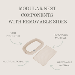 SLEEPEE MODULAR BABYNEST 4in1 Babynest+Sengekant+Babygym+WhiteNoiseLydmodul