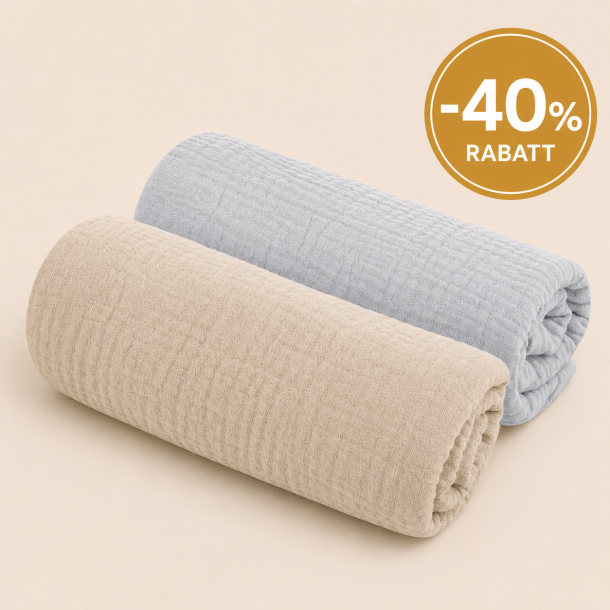 3-pack MUSSELIN GULPEKLUT - SAND/ROSA/GR� 35x35