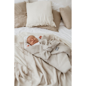 WAFFEL BABY SOVEPOSE (BABYWRAP) & LEKETEPPE 2in1 - SAND