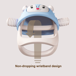 BITELEKE Reindeer BLUE, Smily Mia Buddy Never Drop Silicone Baby Teething Toy 