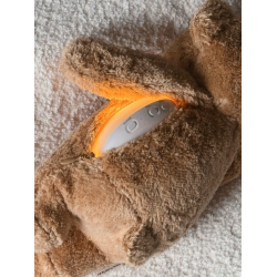 PAKKEPRIS: MOONIE 2.0 ORGANIC CAPPUCINO Sovebamse med lyd og lys + MINI SENSORISK MOONIE