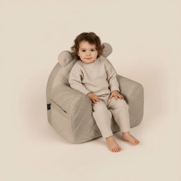 Velvet lenestol barn SAND Babyens frste lenestol