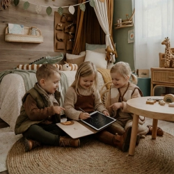 KidBook SAFARI - Grafisk tegnebrett med oppgavekort for tegning 