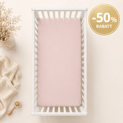 Laken til sprinkelseng 60x120cm Powder Rose