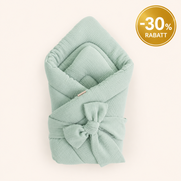 Musselin Sovepose (Babywrap) &amp; Babydyne 2i1 - EUCALYPTUS