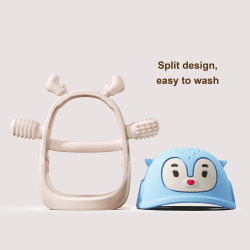 BITELEKE Reindeer BLUE, Smily Mia Buddy Never Drop Silicone Baby Teething Toy 