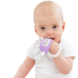 BITELEKE Reindeer BLUE, Smily Mia Buddy Never Drop Silicone Baby Teething Toy 