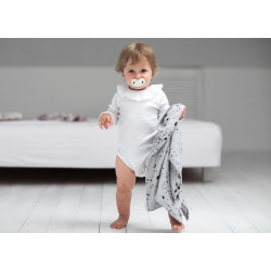 2-pack SWADDLE / GULPEKLUT - Bambus Dots grey&pink