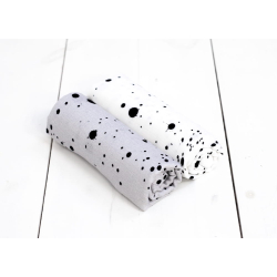 2-pack SWADDLE / GULPEKLUT - Bambus Dots grey&white
