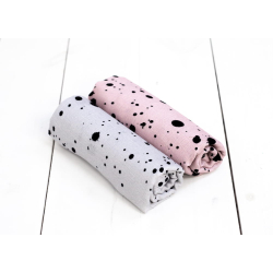 2-pack SWADDLE / GULPEKLUT - Bambus Dots grey&pink