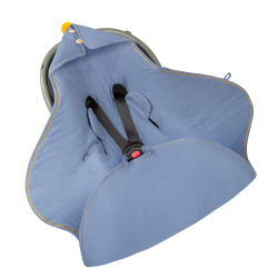 MUSSELIN BILSTOLPOSE / BABYWRAP DENIM 1.5TOG