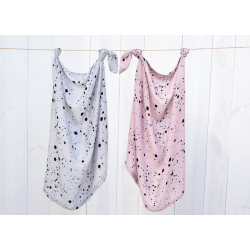 2-pack SWADDLE / GULPEKLUT - Bambus Dots grey&pink