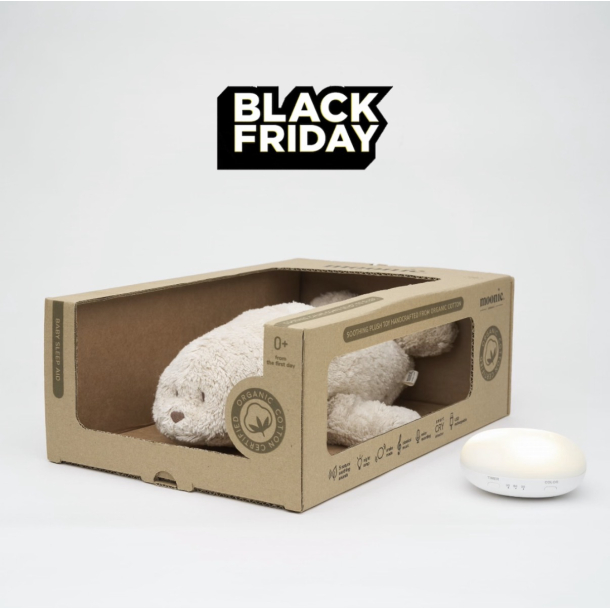 MOONIE SEL  2.0 ORGANIC SAND Sovebamse med lyd og lys