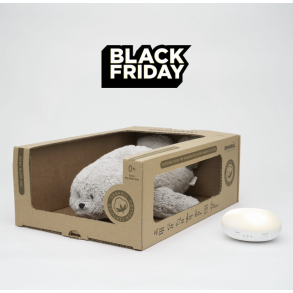 MOONIE SEL  2.0 ORGANIC GRAY Sovebamse med lyd og lys