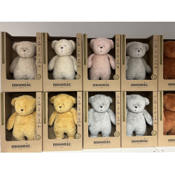 MOONIE FRIEND 2.0 ORGANIC ROSA NATUR Sovebamse med lyd og nattlampe