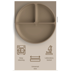 TALLERKEN med inndeling og sugekopp - BLUE