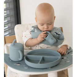 TALLERKEN med inndeling og sugekopp - BLUE