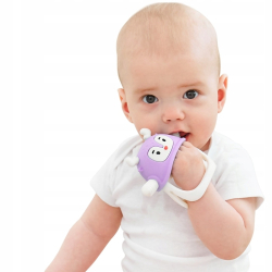 BITELEKE Reindeer PURPLE, Smily Mia Buddy Never Drop Silicone Baby Teething Toy 