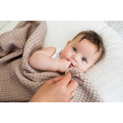 Waffel babyteppe SAND 100x80cm