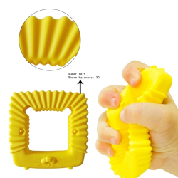Mombella Geometric BITELEKE Geometry Sensory Lion Teether - Yellow
