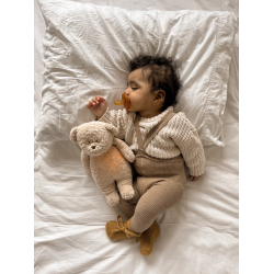 MOONIE KANIN 2.0 ORGANIC SAND Sovebamse med lyd og lys