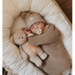 MOONIE KANIN 2.0 ORGANIC SAND Sovebamse med lyd og lys